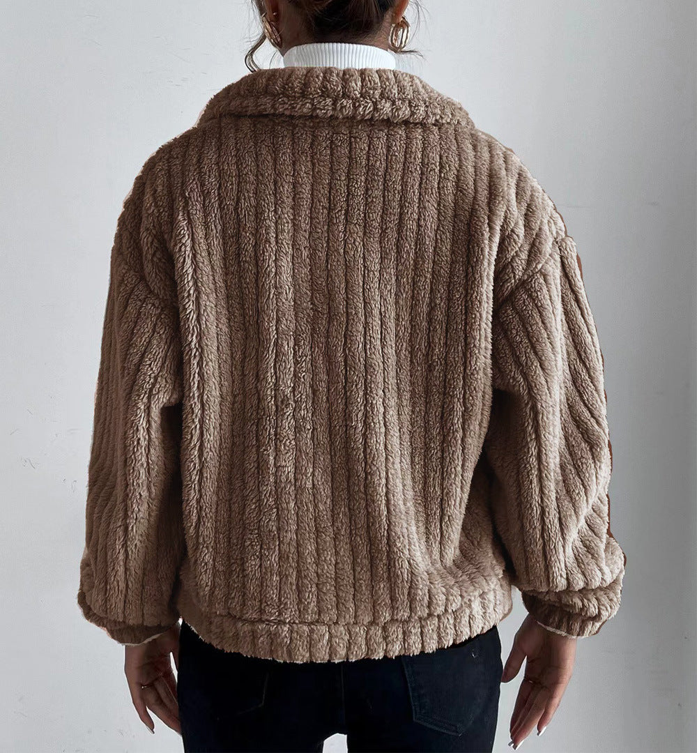 Turn-down Collar Buttoned Jacket