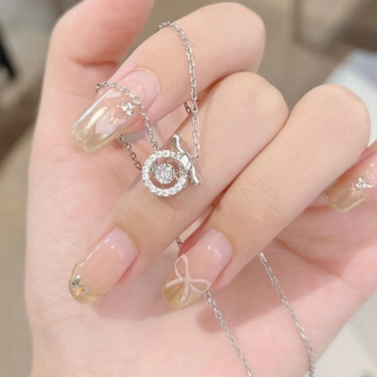 Sanrio Cinnamon Dog Necklace Exquisite Girls Valentine's Day Birthday Gift🩵🤍