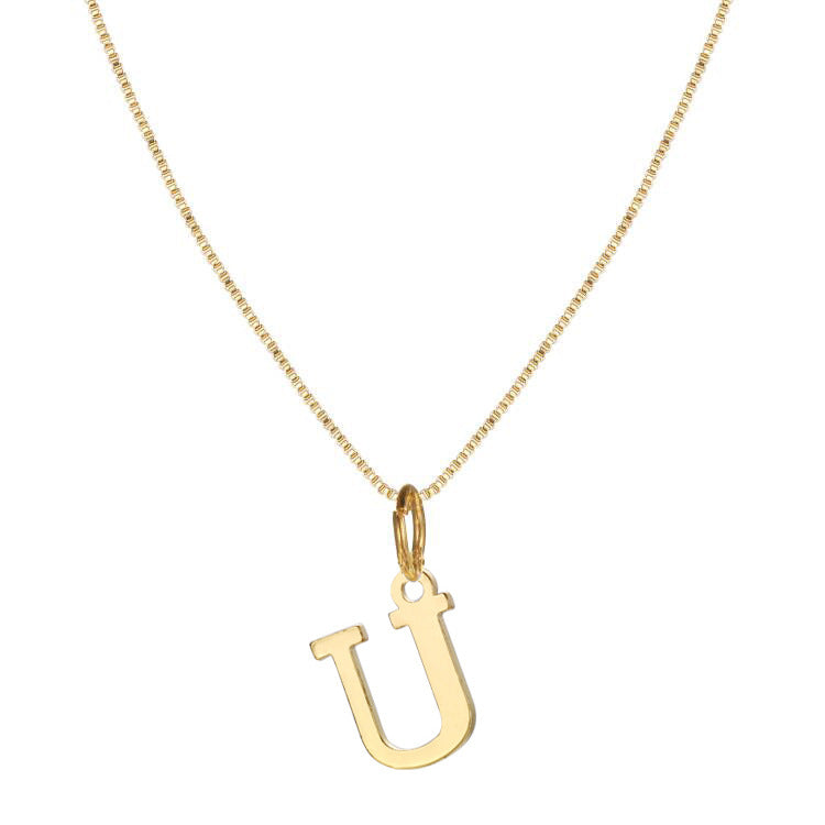 14k Gold Plated A-Z Letter Necklace Pendant for Women, Cute Personalized Jewelry, Non-Fading & Hypoallergenic, Perfect for Teens & Young Girls