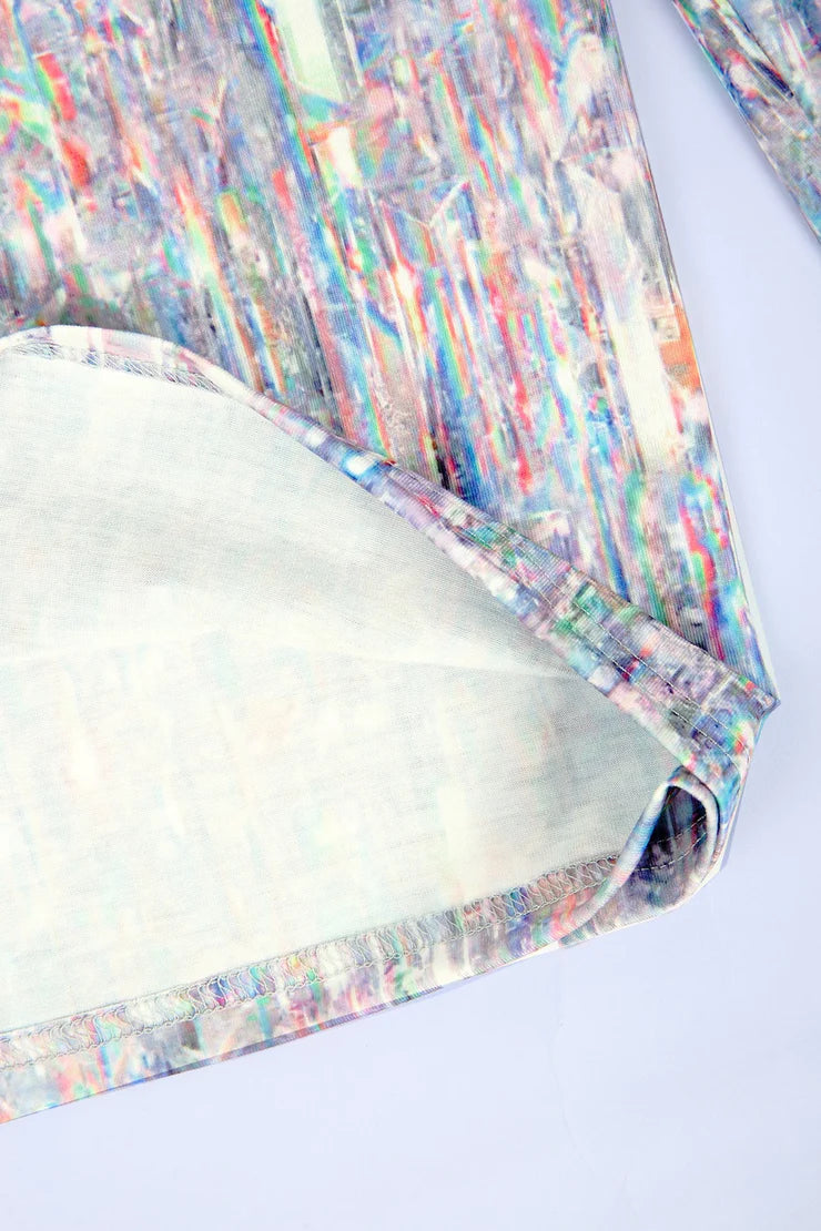 Raining Sparkle Print Long Sleeve Top