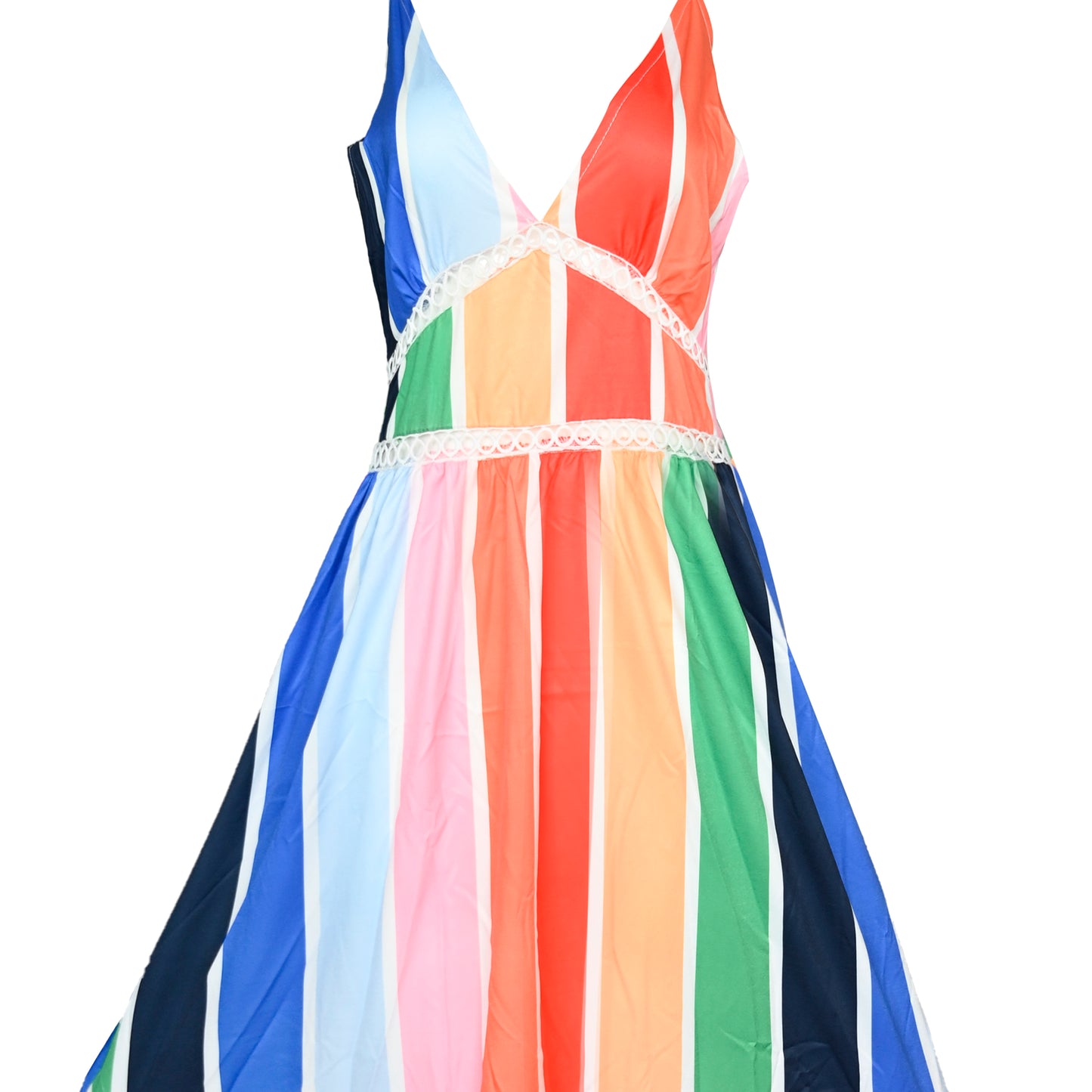 Multi Rainbow Print Maxi Dress