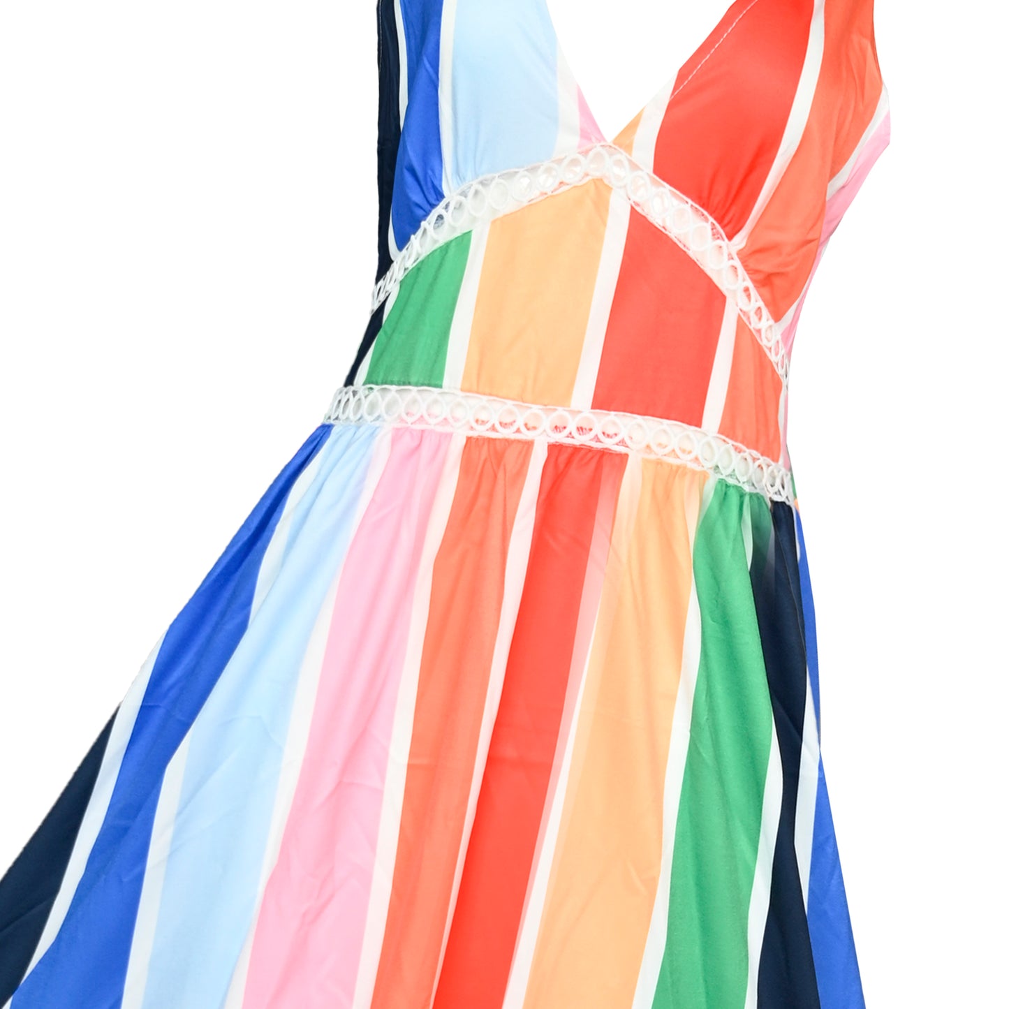 Multi Rainbow Print Maxi Dress
