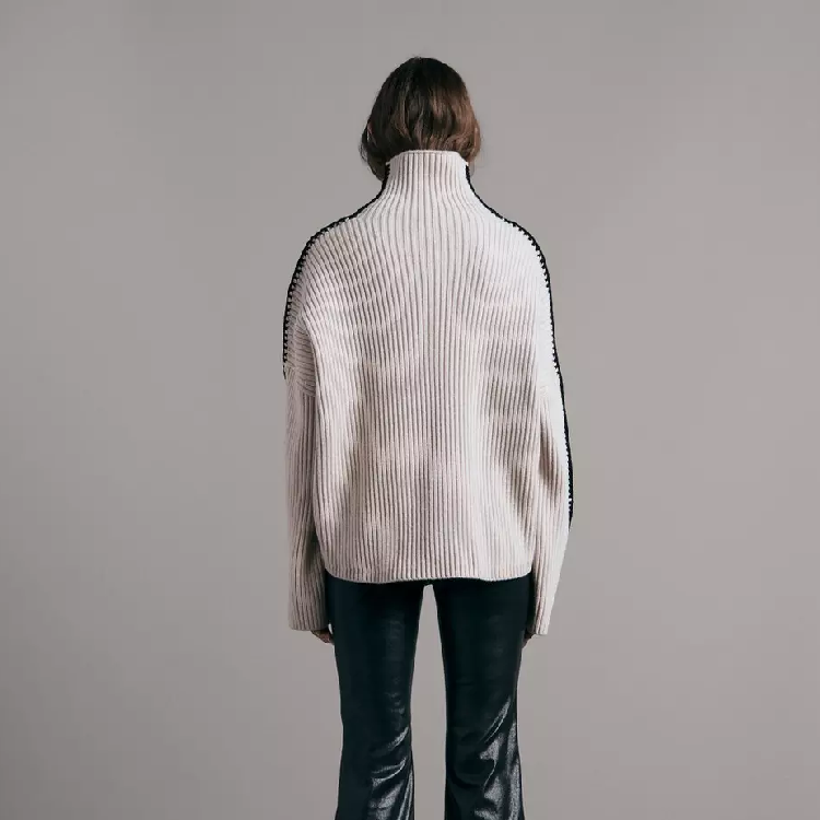 Apricot High Neck Sweater