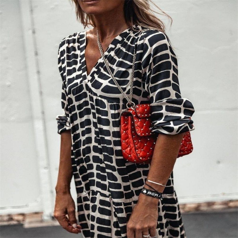 Leopard Print V-Neck Summer Dress