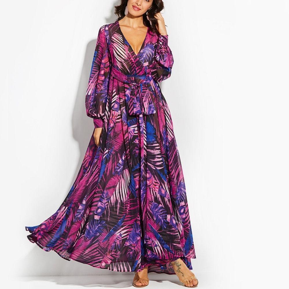 Bhoo latern sleeve floral maxi dress