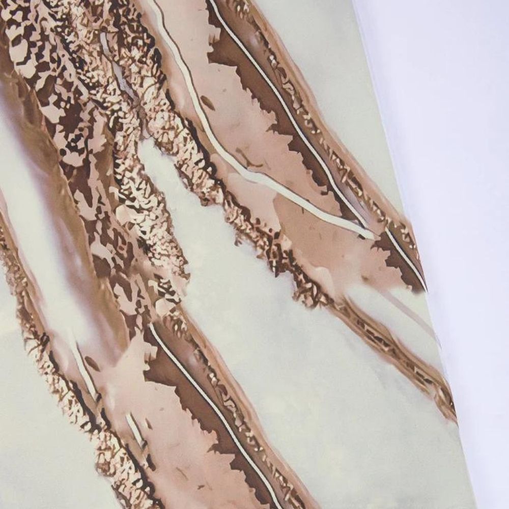 Beach Nights Gold Marble Print Mini Dress