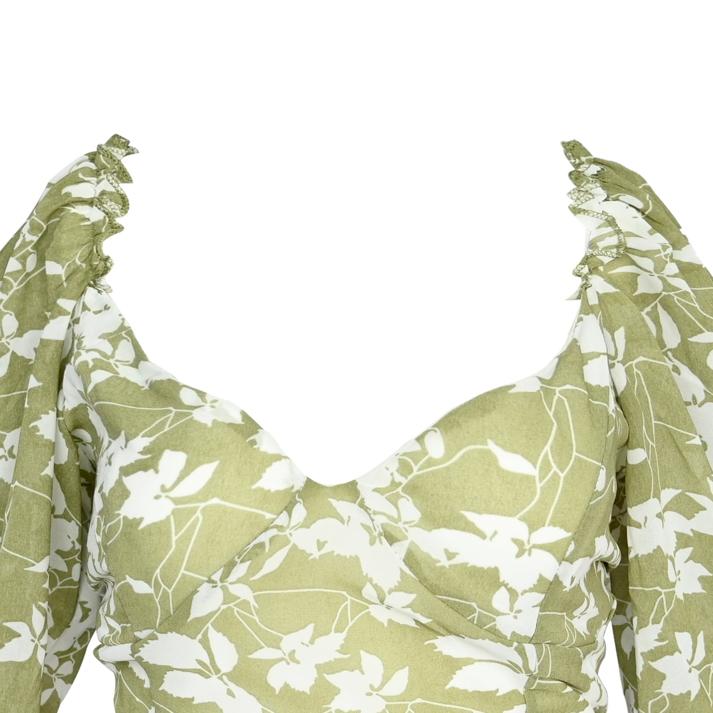 Hollowing Out Slim Fit Ruffle Top