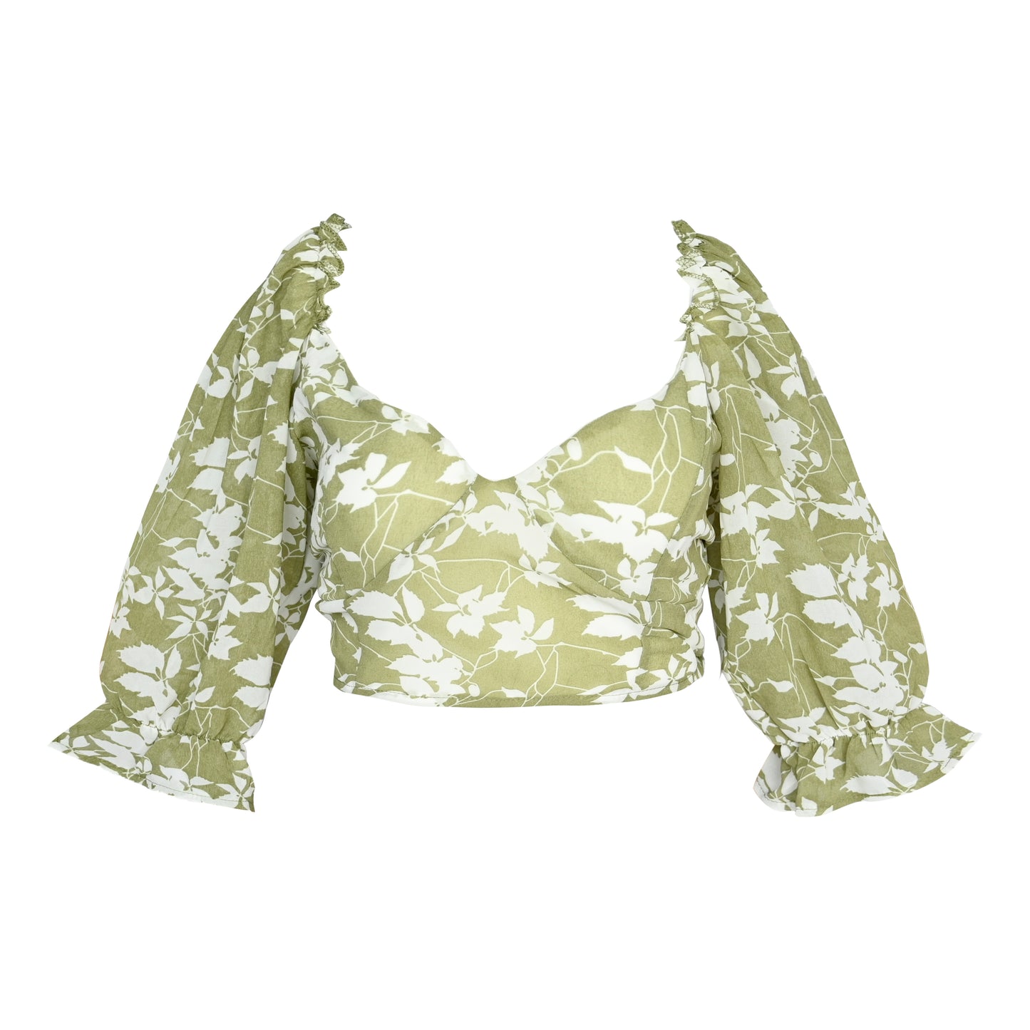 Hollowing Out Slim Fit Ruffle Top