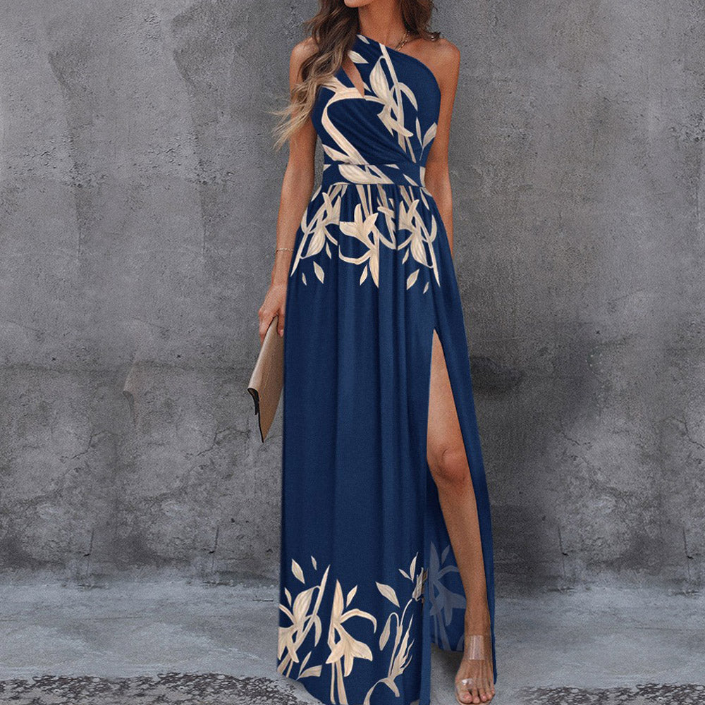 Elegant Asymmetrical Ball Gown Sleeveless Dress