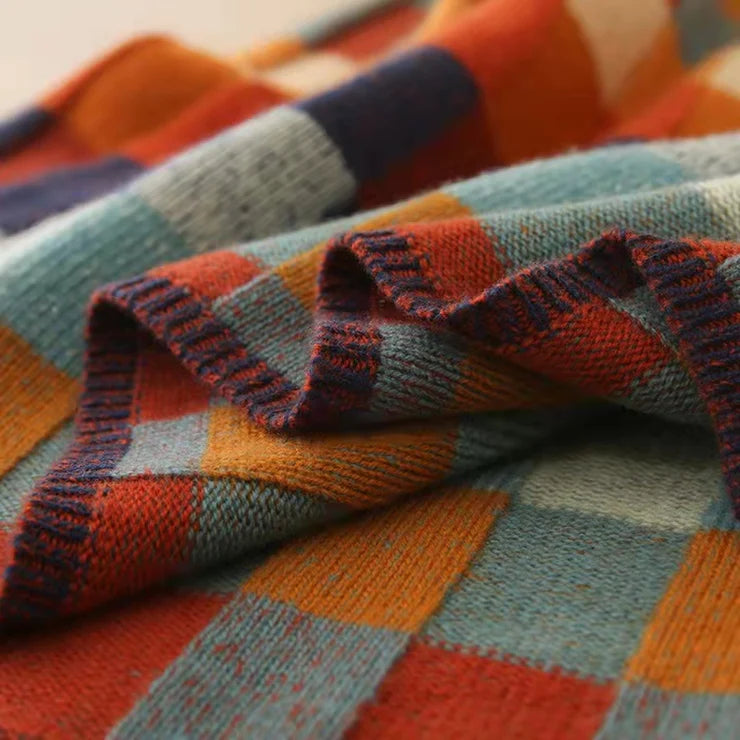 Autumn Cashmere Couture Plaid Turtleneck Sweater
