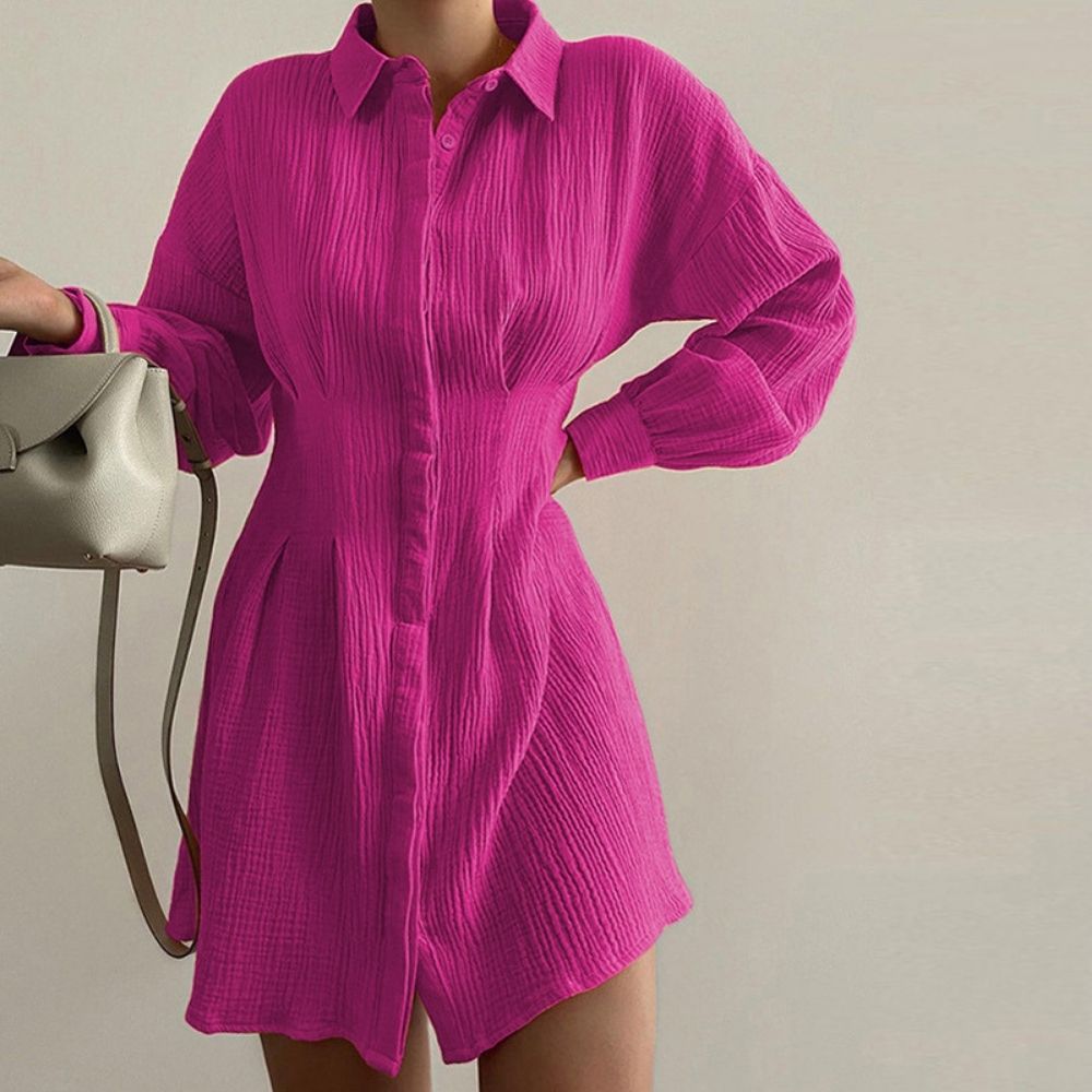 Casual Long Sleeve Shirt Dress