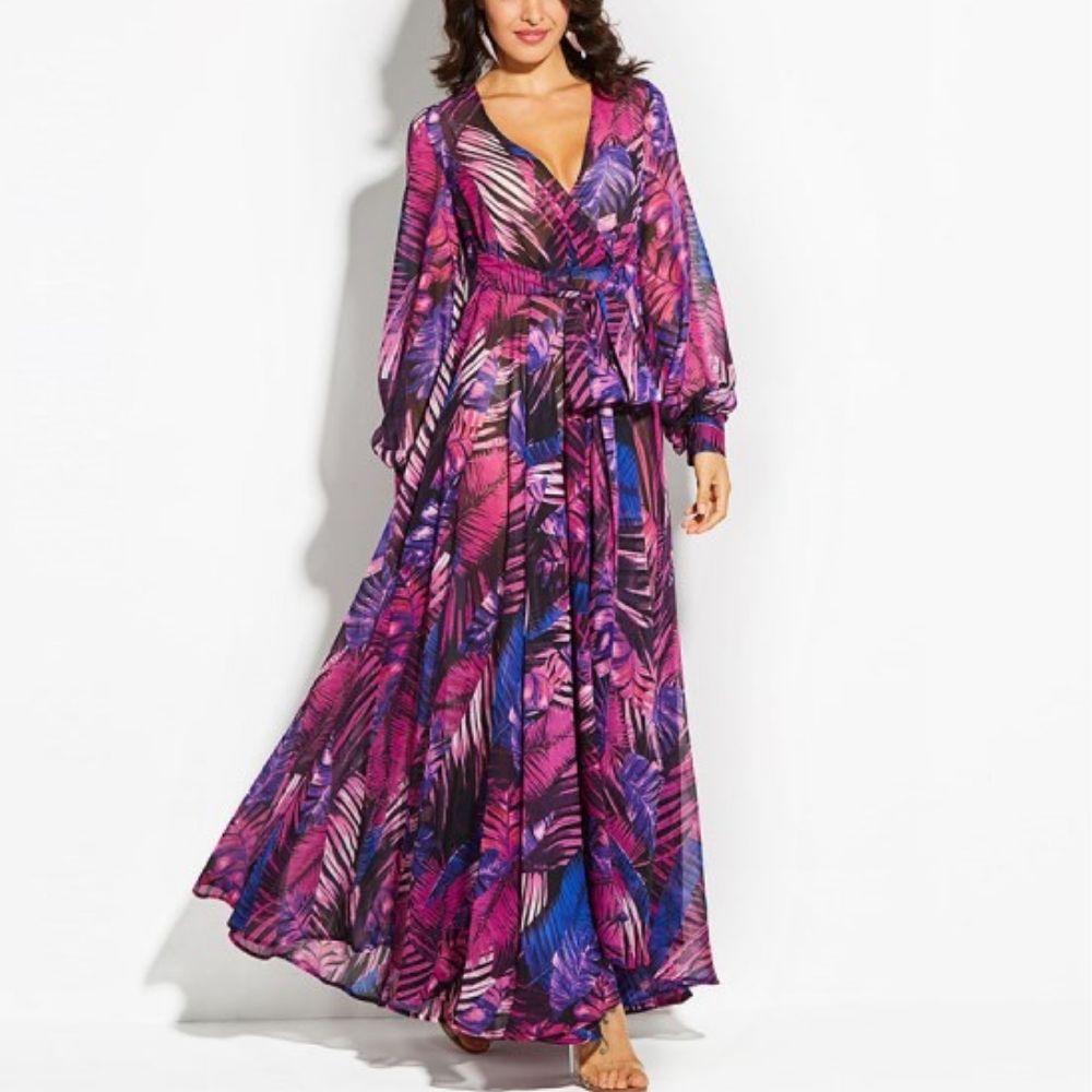 Bhoo latern sleeve floral maxi dress