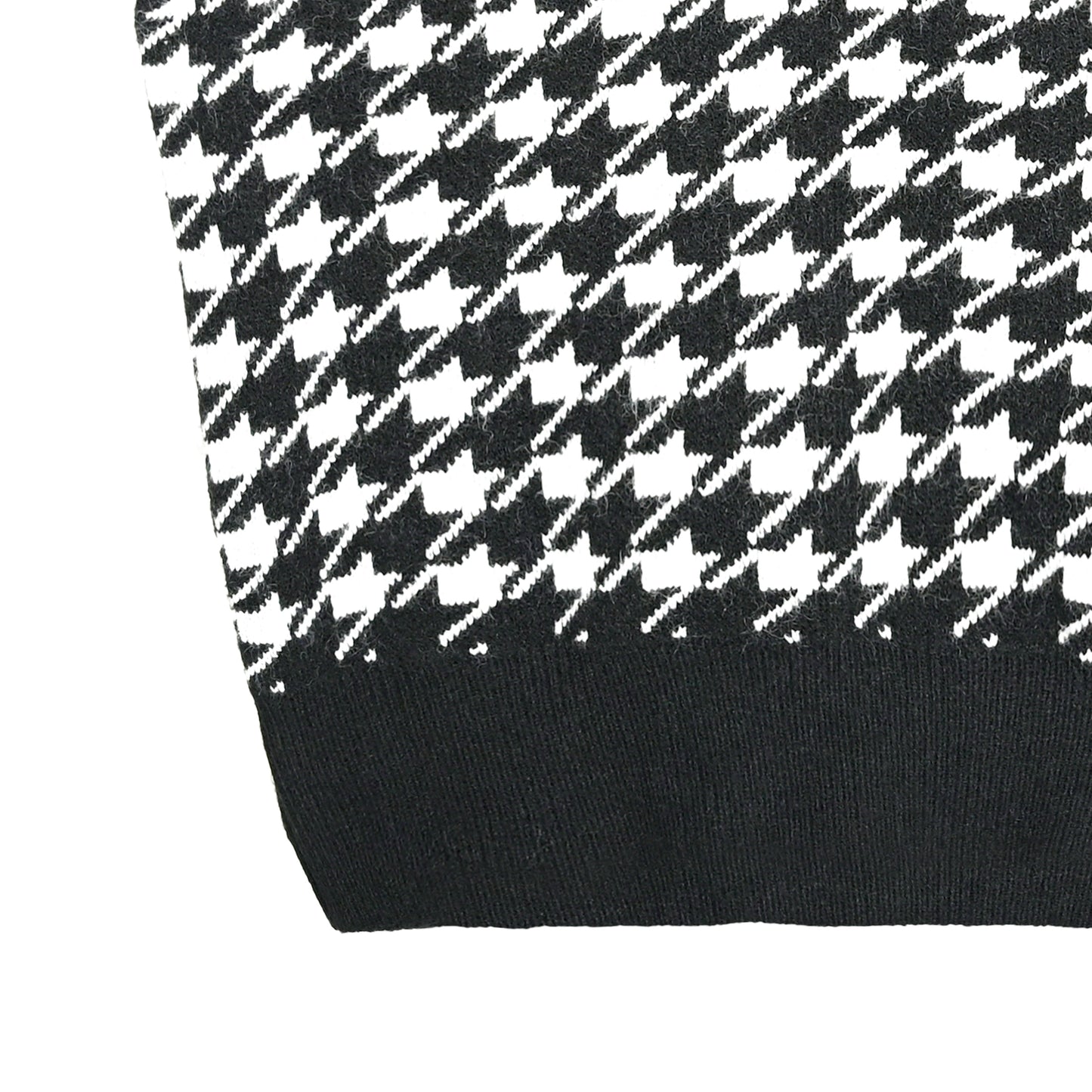 V-Neck Houndstooth Vest Without Undershirt