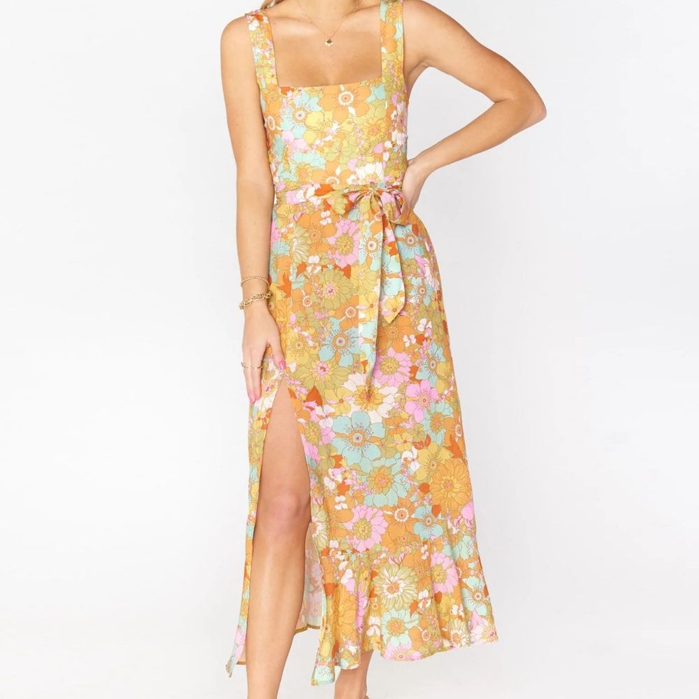 Back double bow midi dress