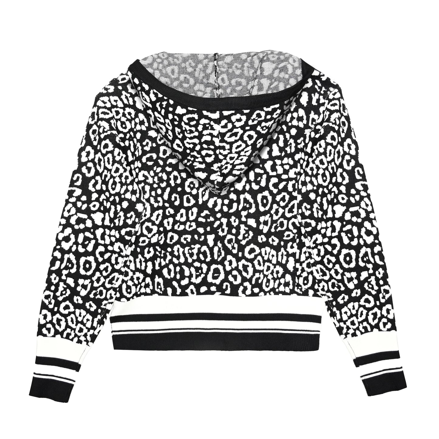 Animal Print Long Sleeve Casual Pullover Hoodie
