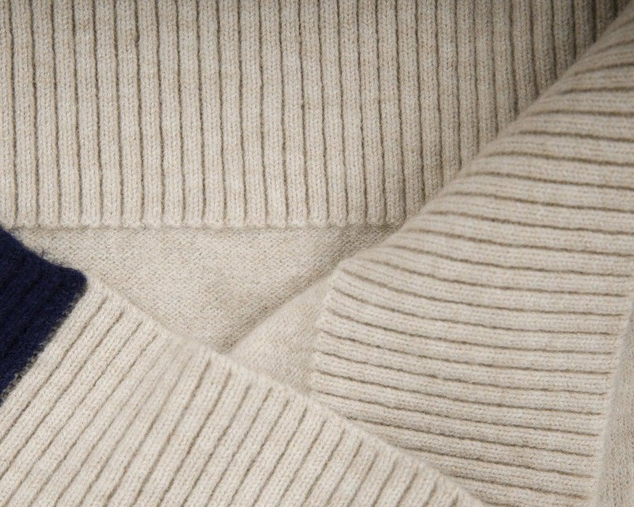Comfy High Neck Color Block Sweater