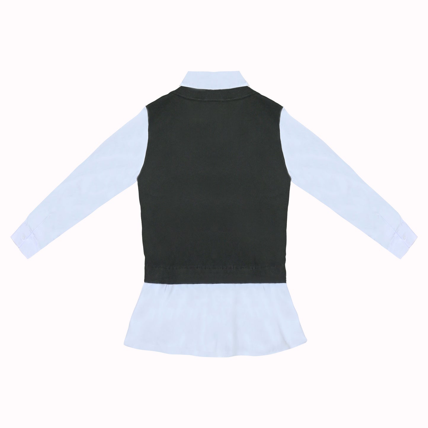Knit Vest With Frill Collar Undershirt