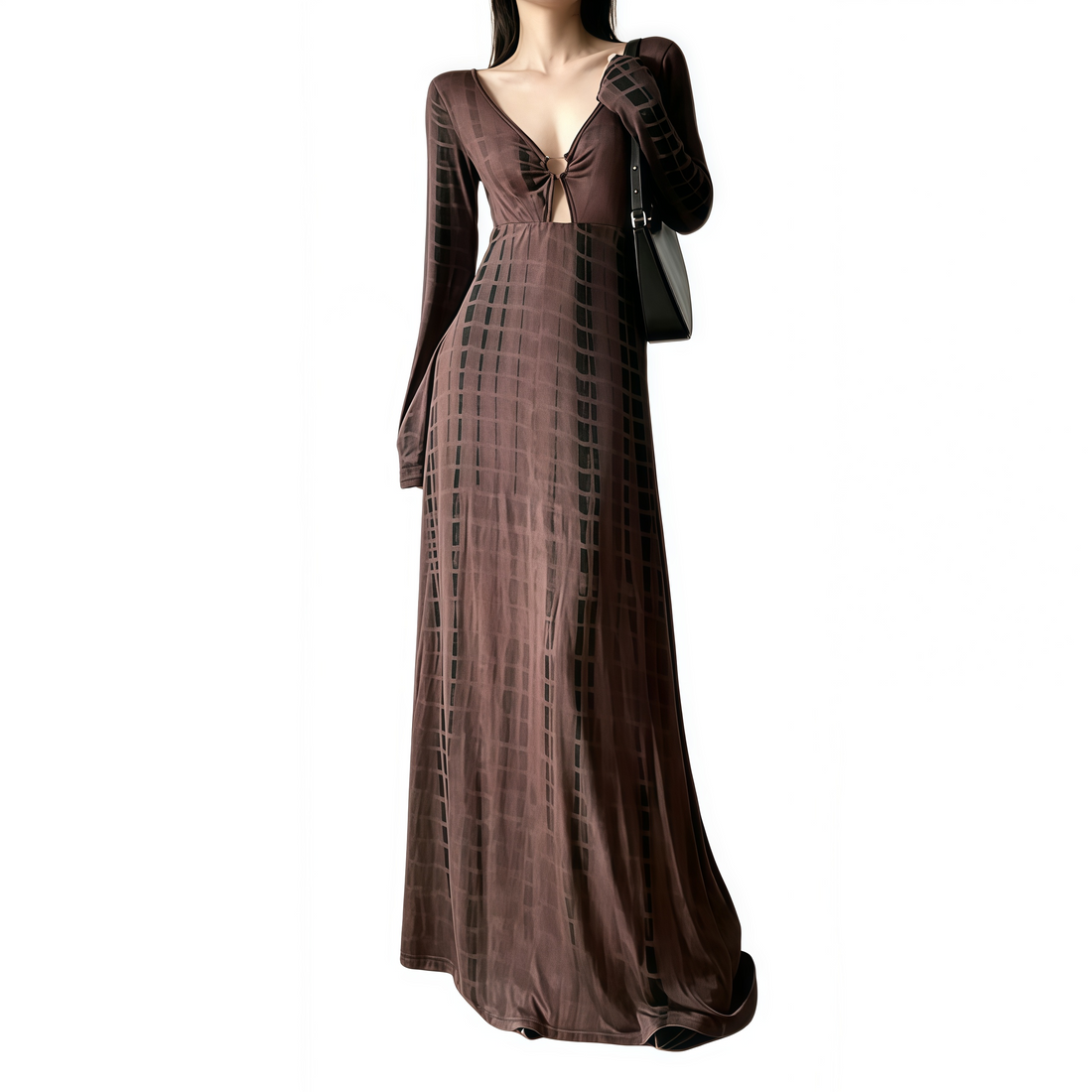 New Arrival: Vintage Grunge Deep V Maxi Dress