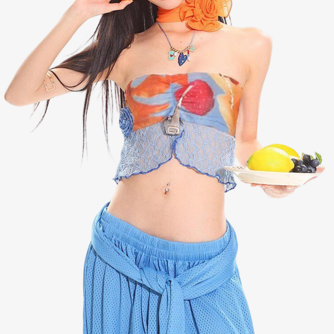 🌈🍊 Dive Into Dopamine Dressing: The Ultimate Printed Tube Top That Sparks Joy