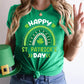 2025 St. Patrick's Day T-Shirt - Women's Lucky Graphic Tee, Solid Color Streetwear