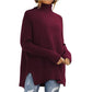 Autumn and Winter High Neck Bat Sleeve Knit