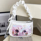 Sweet Ita Bag for Women | Tie-Dye Gradient | 2025 New Arrivals | Pleated Shoulder Bag | Trendy Y2K Style | PU Crossbody Purse
