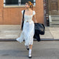 Bohemian High Waist A-Line Maxi Skirt - Sexy Solid Color Long Skirts for Versatile Styling