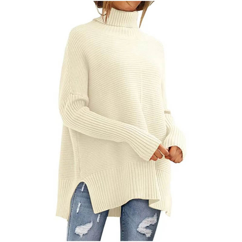 Autumn and Winter High Neck Bat Sleeve Knit