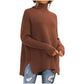 Autumn and Winter High Neck Bat Sleeve Knit