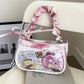 Sweet Ita Bag for Women | Tie-Dye Gradient | 2025 New Arrivals | Pleated Shoulder Bag | Trendy Y2K Style | PU Crossbody Purse