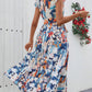 Women's Bohemian Beach Skirt Lotus Leaf Sleeve V-neck Dress for Trendy Beach Vacations 2025 Summer & Seashell Starfish Bracelet