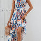 Women's Bohemian Beach Skirt Lotus Leaf Sleeve V-neck Dress for Trendy Beach Vacations 2025 Summer & Seashell Starfish Bracelet