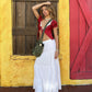 Bohemian High Waist A-Line Maxi Skirt - Sexy Solid Color Long Skirts for Versatile Styling