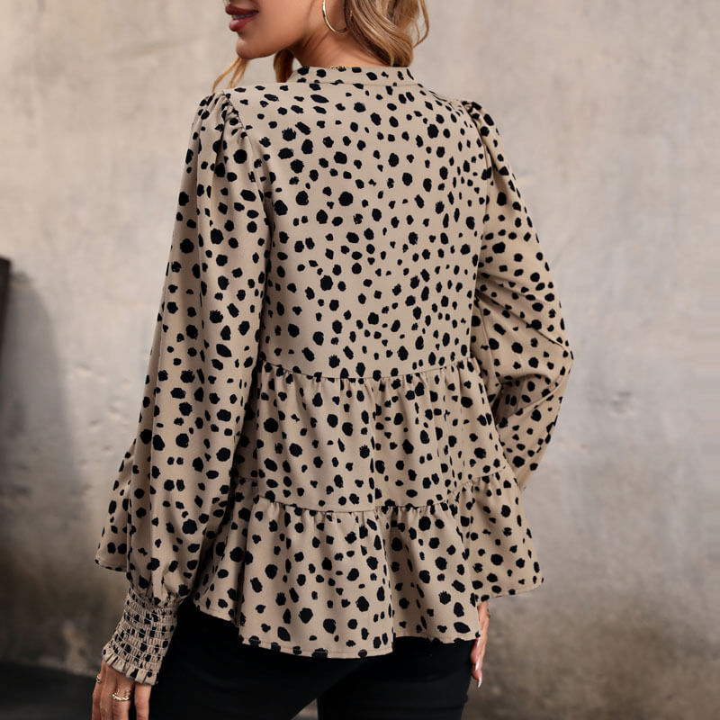 Long Sleeve Leopard Print Shirt