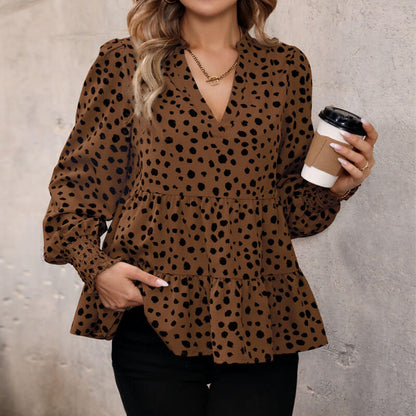 Long Sleeve Leopard Print Shirt