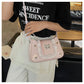 Sweet Spring - Summer PU Leather Handbags: Y2K Lace - Trimmed Bowknot Underarm Bags for Women
