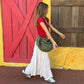 Bohemian High Waist A-Line Maxi Skirt - Sexy Solid Color Long Skirts for Versatile Styling