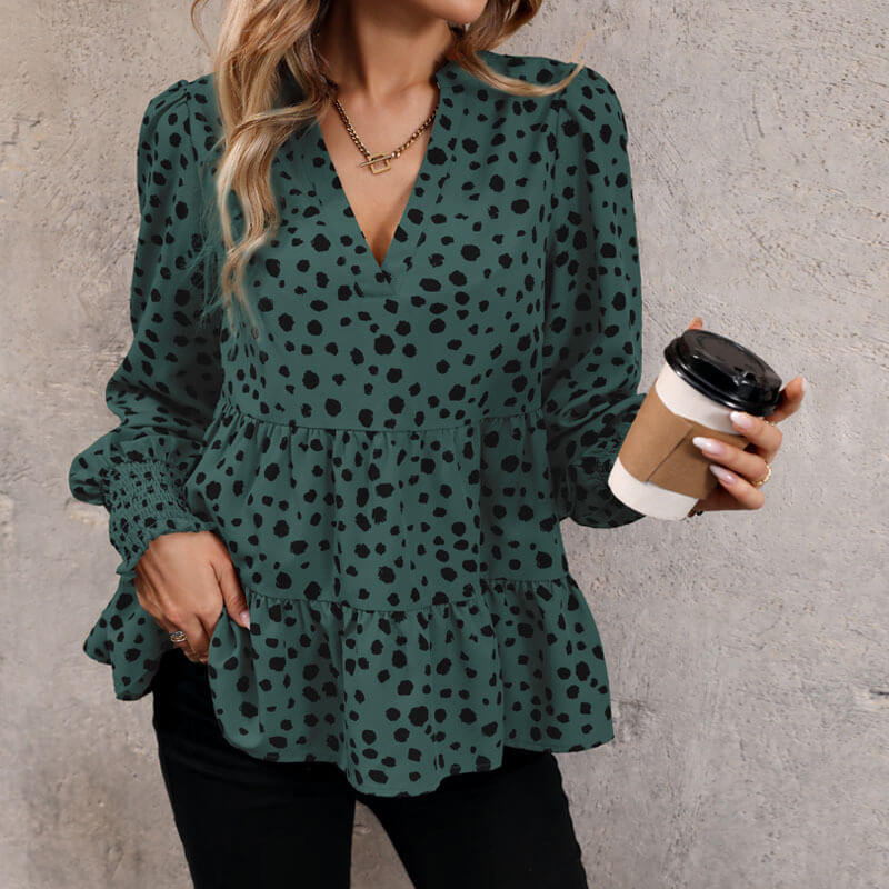 Long Sleeve Leopard Print Shirt