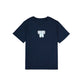 REINAREA Navy Blue Regular Fit Short-Sleeve T-Shirt for Women College Style Casual Top