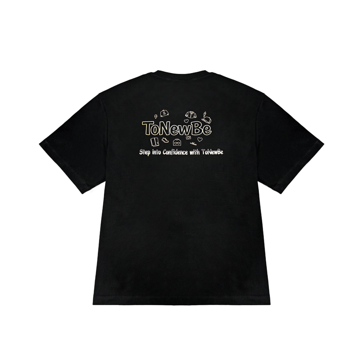 REINAREA Unisex Couples' Loose-Fit Cotton Printed Short-Sleeve T-Shirt