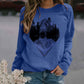 Crew Neck Printed Long Sleeve Sweatshirt