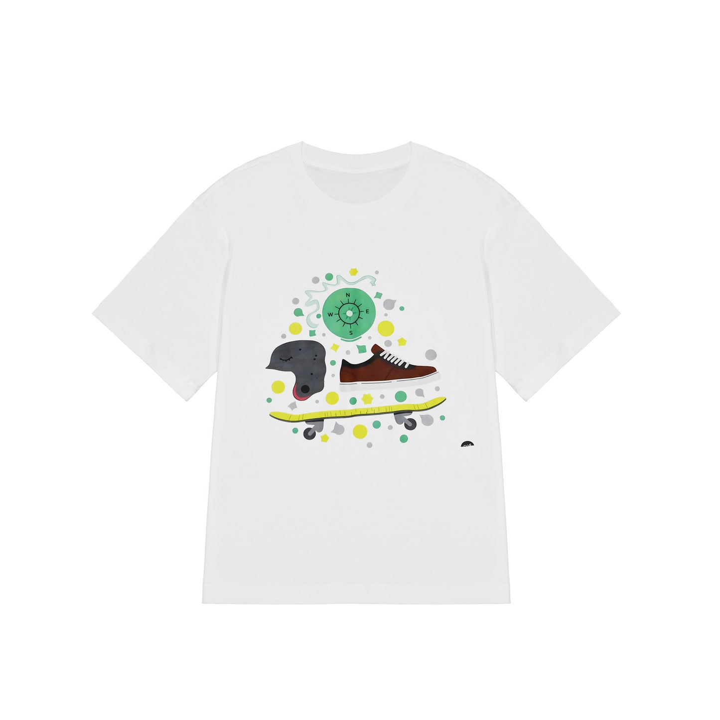 REINAREA Couples’ Fun Graffiti Print T-Shirt - Unisex Loose Cotton Summer Short-Sleeve Top