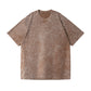 REINAREA Washed & Vintage Heavyweight 230g Cotton T-Shirt Loose Oversized Garment Washed Tee【096】