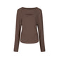REINAREA Women’s Layering Top - Fall Winter Long Sleeve T-Shirt, Oversized Plus Size Top【108】