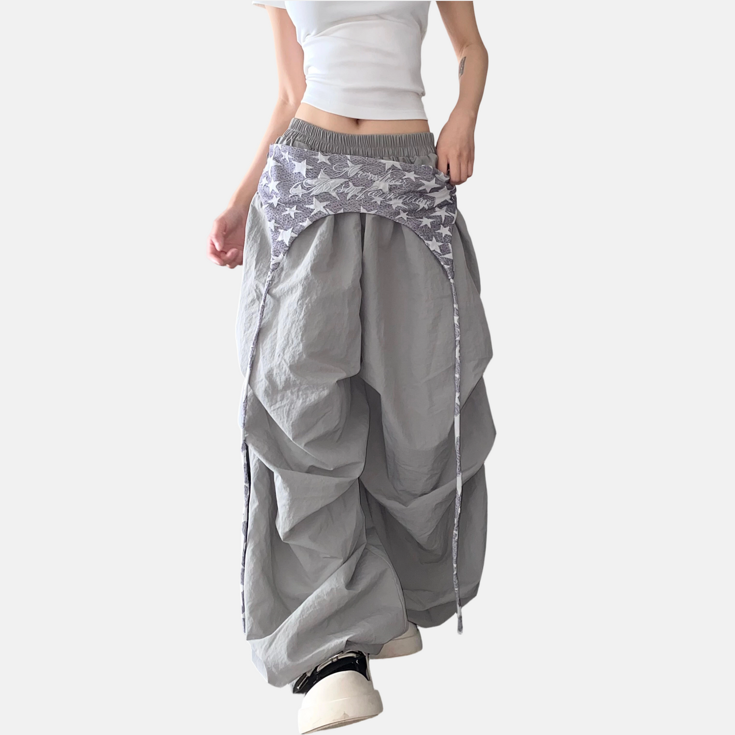 REINAREA New Spring Summer Women's Y2K Paratrooper Pants  Street Dance Wide-Leg Trousers