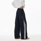 REINAREA Unisex Side-Striped Sweatpants - Loose Paneled Straight-Leg Wide-Leg Athletic Pants