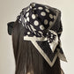 REINAREA Women’s Silk-Cotton Small Square Scarf Stylish & Elegant Decorative Headwrap, Hair Scarf & Neck Scarf【056】