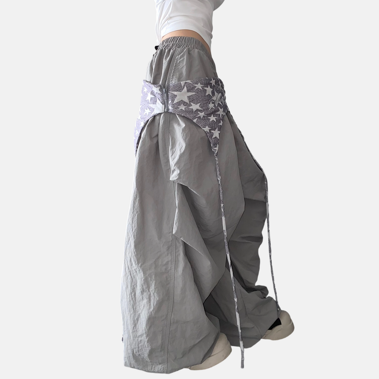 REINAREA New Spring Summer Women's Y2K Paratrooper Pants  Street Dance Wide-Leg Trousers