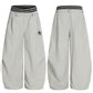 REINAREA New Spring Summer Curved Casual Trousers Women's Double Waistband Paratrooper Pants
