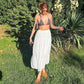 Bohemian High Waist A-Line Maxi Skirt - Sexy Solid Color Long Skirts for Versatile Styling